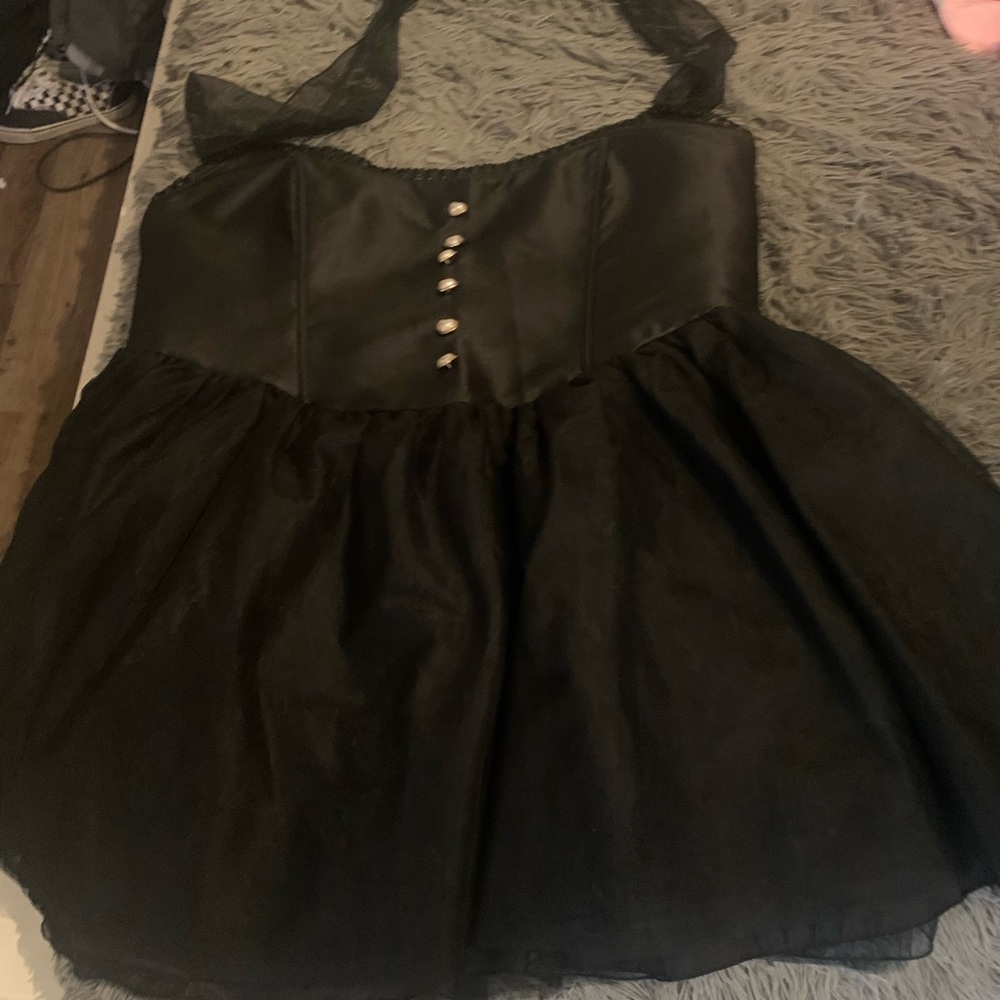 Elegant Black Halter Dress Dolls Kills